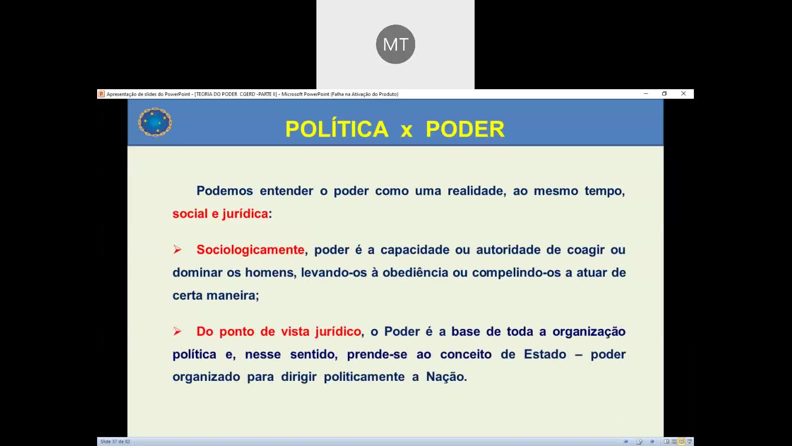 Conceitos Fundamentais e Poder Nacional - Profa Leonor Teixeira - Parte 2 - 27 03 2023