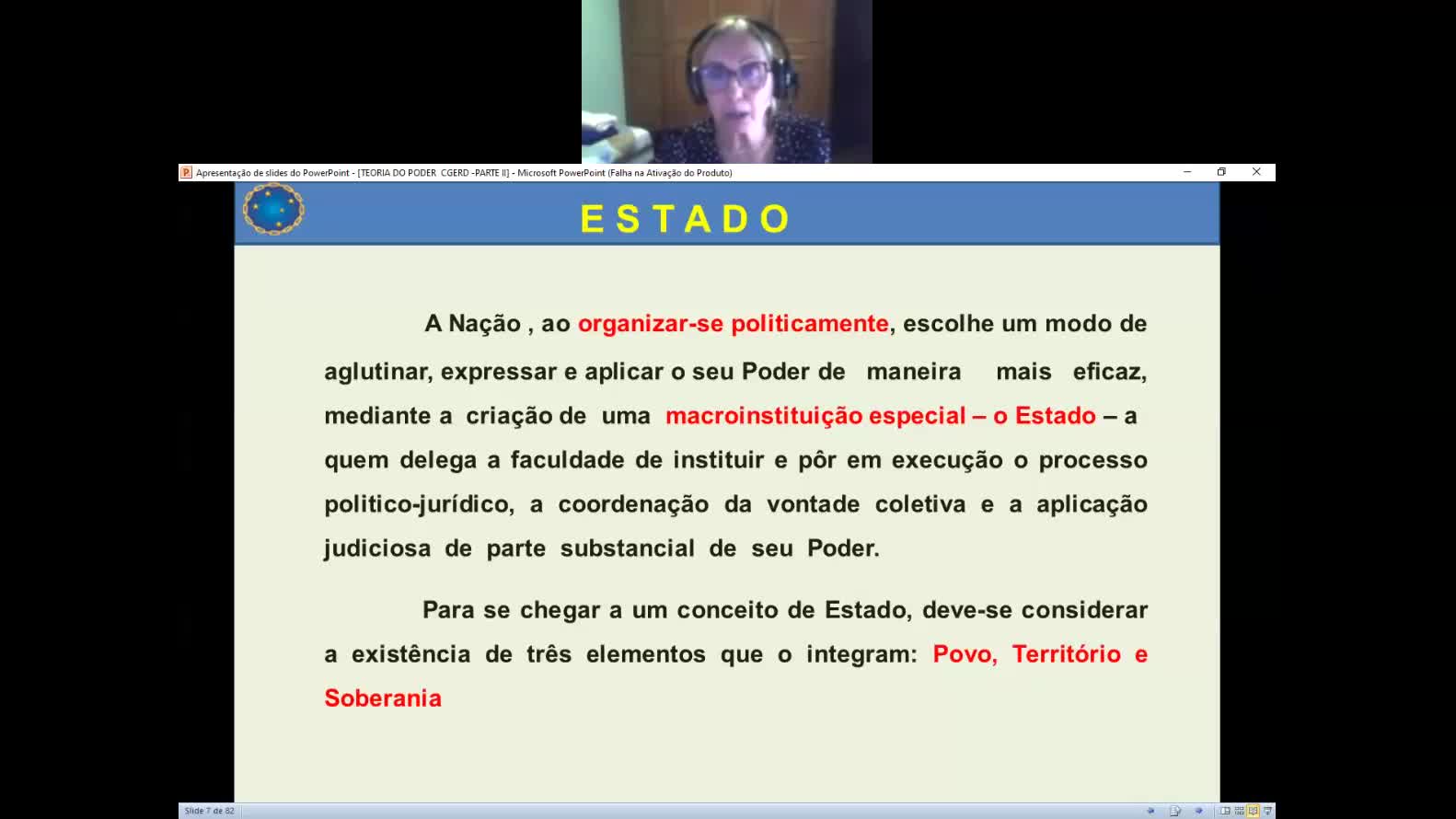 Conceitos Fundamentais e Poder Nacional - Profa Leonor Teixeira - Parte 1 - 27 03 2023
