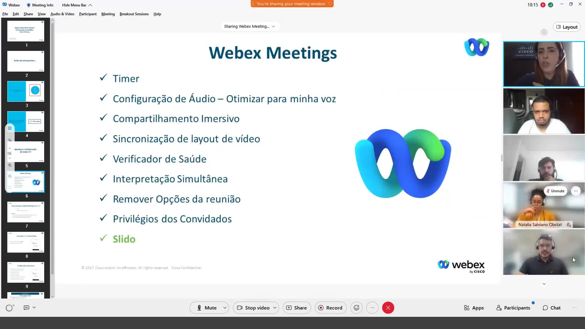 Boas práticas WEBEX