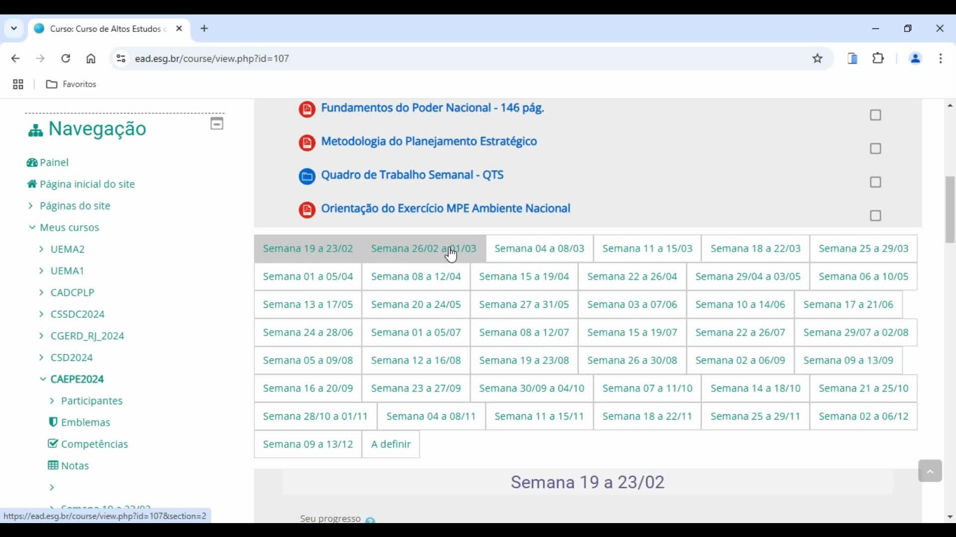 Acesso ao Moodle